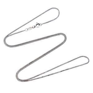 Vintage Indonesia IBB Sterling Silver 925 0.8mm Box Chain Necklace 18”